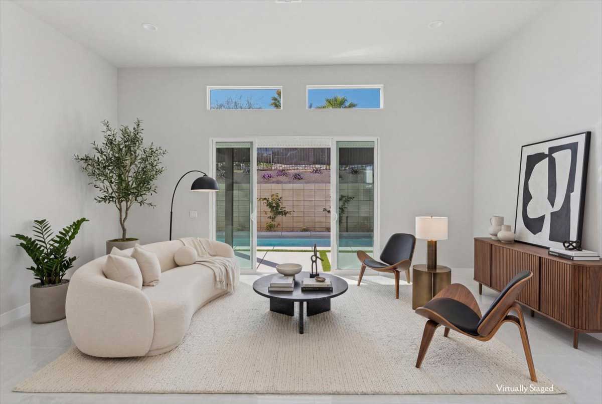 lot 13 digitally staged living room.